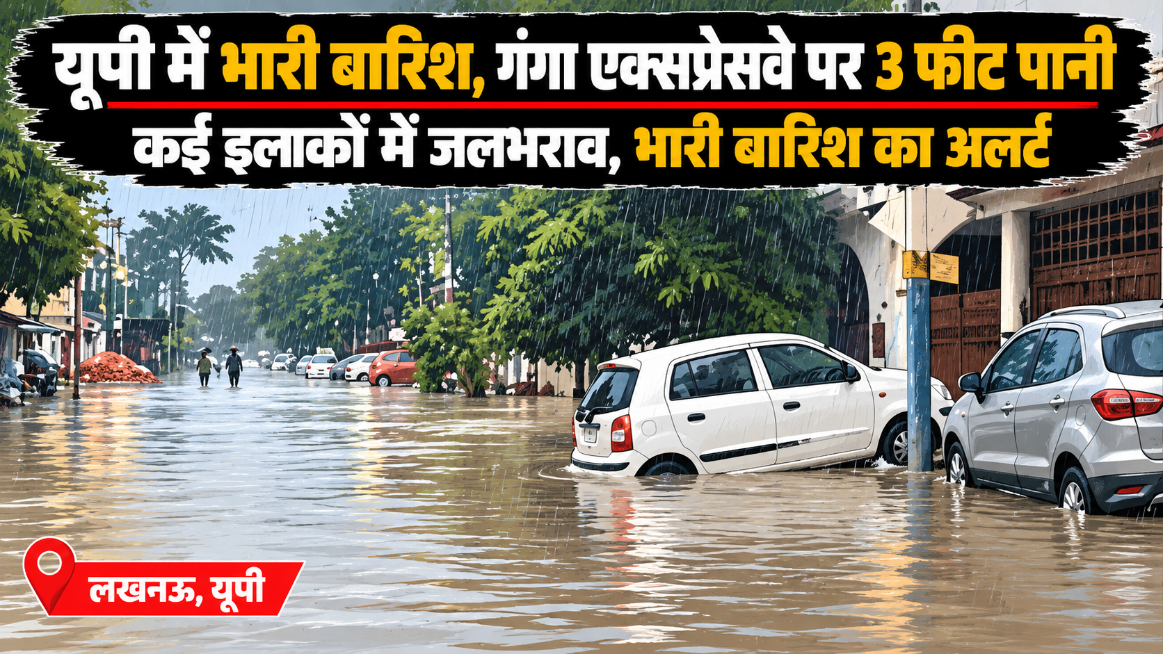 यूपी में बारिश का कहर: 15 लोगों की मौत, 117 मकान क्षतिग्रस्त; राहत हेल्पलाइन 1070 जारी
