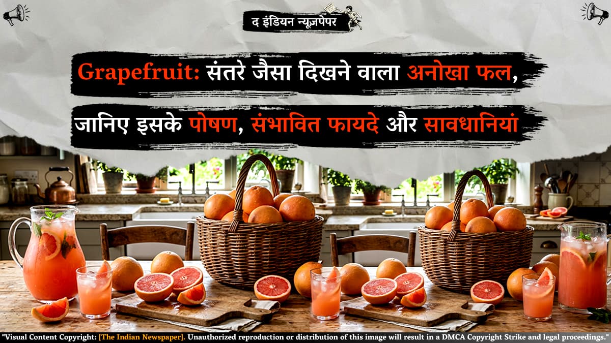 Grapefruit: संतरे जैसा दिखने वाला अनोखा फल, जानिए इसके पोषण, संभावित फायदे और सावधानियां