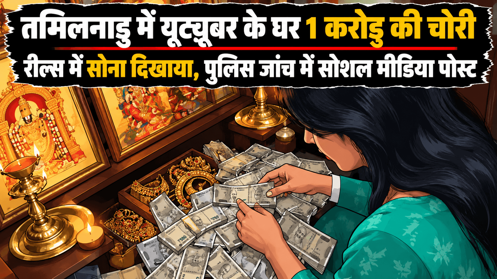 तमिलनाडु में यूट्यूबर के घर करीब 1 करोड़ की चोरी: रील्स में हर महीने सोना खरीदने की बात कहती थीं; पुलिस खंगाल रही सोशल मीडिया
